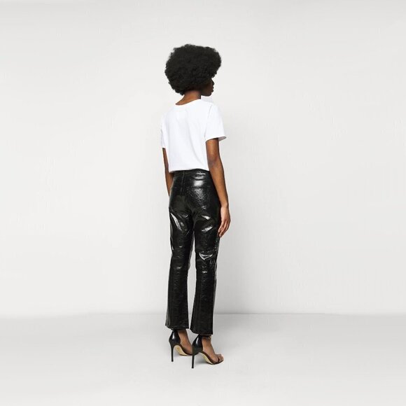 NWOT J Brand patent black lambskin leather cropped trousers, 29 - Picture 8 of 16